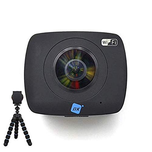 NK AC 3091-36D-Cámra di azione 2, Wi-Fi, USB, 360 gradi x2: Nero