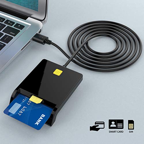 Rocketek Lettore di Smart Card, Adattatore per Lettore di schede CAC di Accesso Comune USB Militare Dod | Carta d…